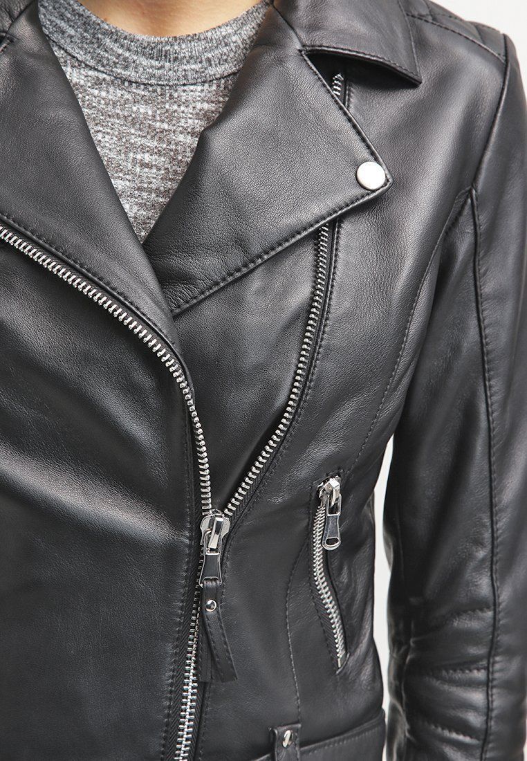 Biker / Motorcycle Jacket - Women Real Lambskin Leather Biker Jacket KW067 - Koza Leathers