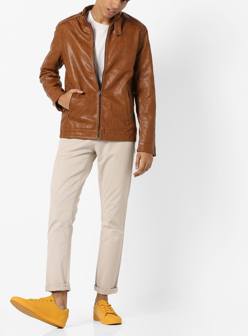 Biker Jacket - Men Real Lambskin Motorcycle Leather Biker Jacket KM692 - Koza Leathers