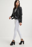 Biker / Motorcycle Jacket - Women Real Lambskin Leather Biker Jacket KW067 - Koza Leathers