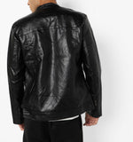 Biker Jacket - Men Real Lambskin Motorcycle Leather Biker Jacket KM693 - Koza Leathers