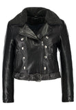 Biker / Motorcycle Jacket - Women Real Lambskin Leather Biker Jacket KW277 - Koza Leathers