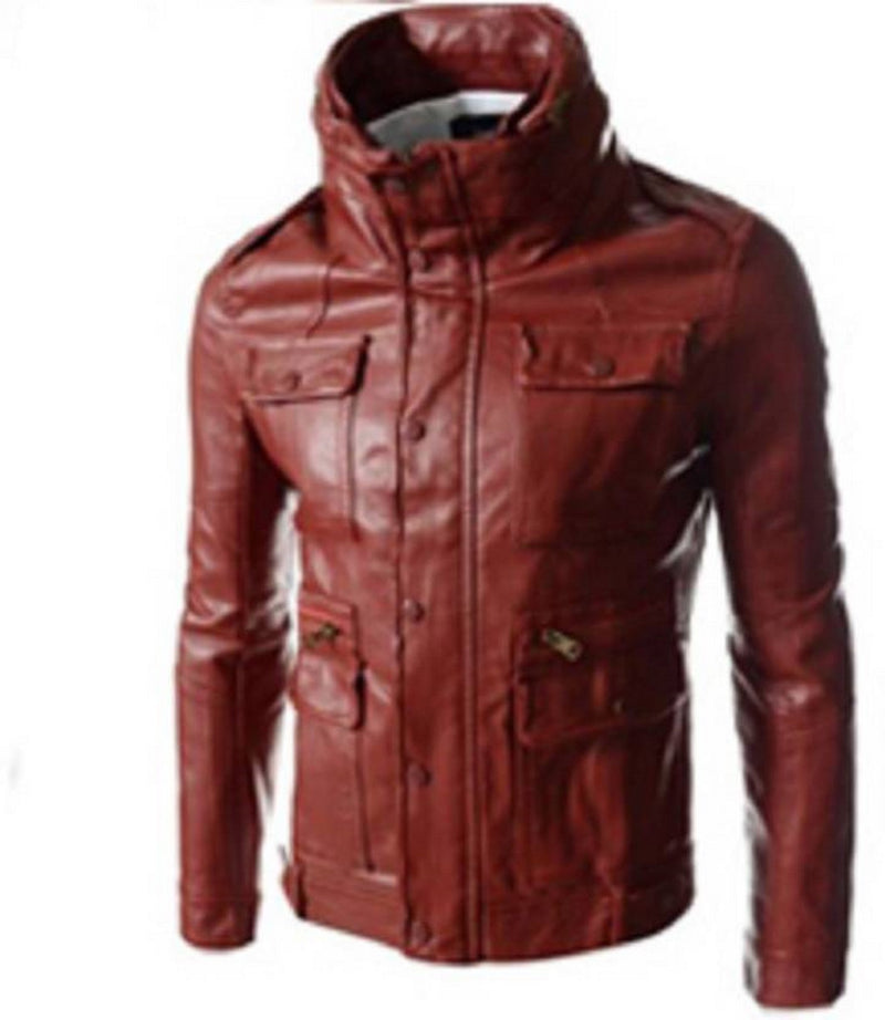 Biker Jacket - Men Real Lambskin Motorcycle Leather Biker Jacket KM476 - Koza Leathers