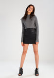 Knee Length Skirt - Women Real Lambskin Leather Mini Skirt WS124 - Koza Leathers