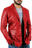 Koza Leathers Men's Real Lambskin Leather Blazer KB041