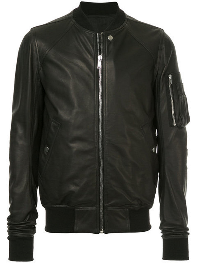 Biker Jacket - Men Real Lambskin Motorcycle Leather Biker Jacket KM362 - Koza Leathers