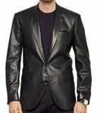 Leather Blazer - KL Koza Leathers Men's Lambskin Leather Blazer KB001 - Koza Leathers