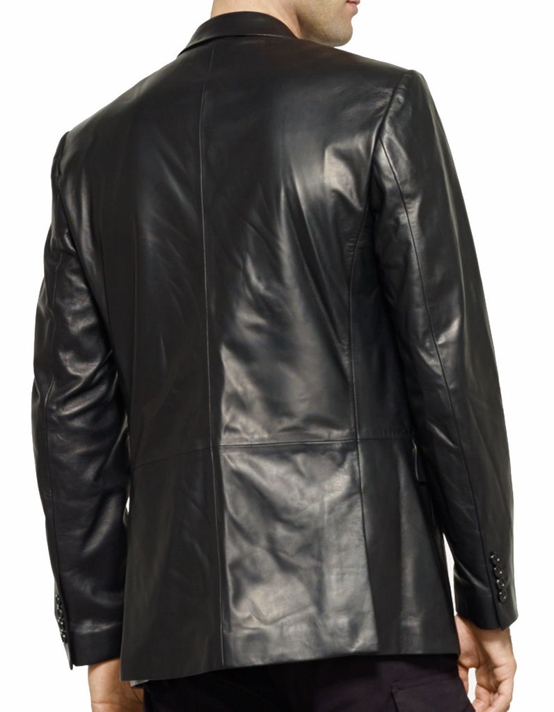 Leather Blazer - KL Koza Leathers Men's Lambskin Leather Blazer KB001 - Koza Leathers