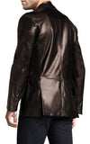 Leather Blazer - Men Real Sheepskin Leather Blazer KB020 - Koza Leathers