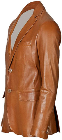 brandMe Men's Leather Blazer Genuine Soft Lambskin Coat Jacket BB25