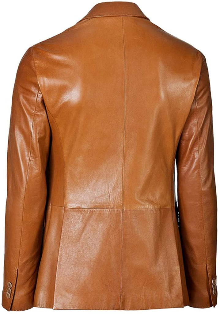 KL Koza Leathers Men's Leather Jacket Genuine Two Button Lambskin Leather Blazer KB101