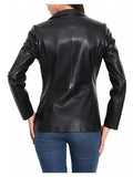 Koza Leathers Women's Real Lambskin Leather Blazer BW108