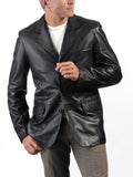 Koza Leathers Men's Real Lambskin Leather Blazer KB088