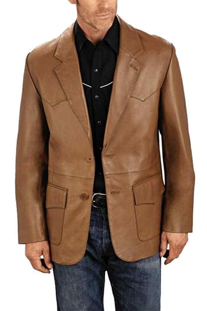 Koza Leathers Men's Real Lambskin Leather Blazer KB092