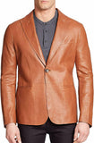 Koza Leathers Men's Real Lambskin Leather Blazer KB047
