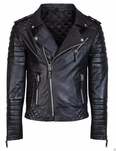 Biker Jacket - Koza Leathers Men's Genuine Lambskin Leather Jacket KP005 - Koza Leathers