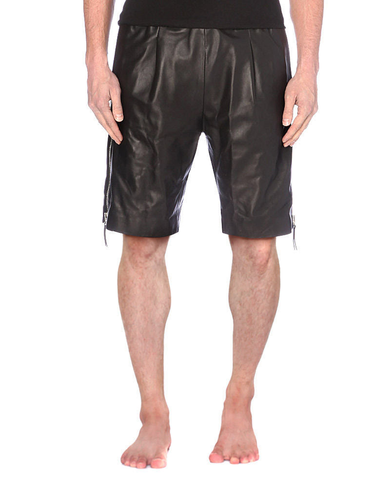 Koza Leathers Men's Real Lambskin Leather Shorts MS024