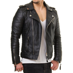 Men Real Lambskin Leather Jacket KM002 - Koza Leathers