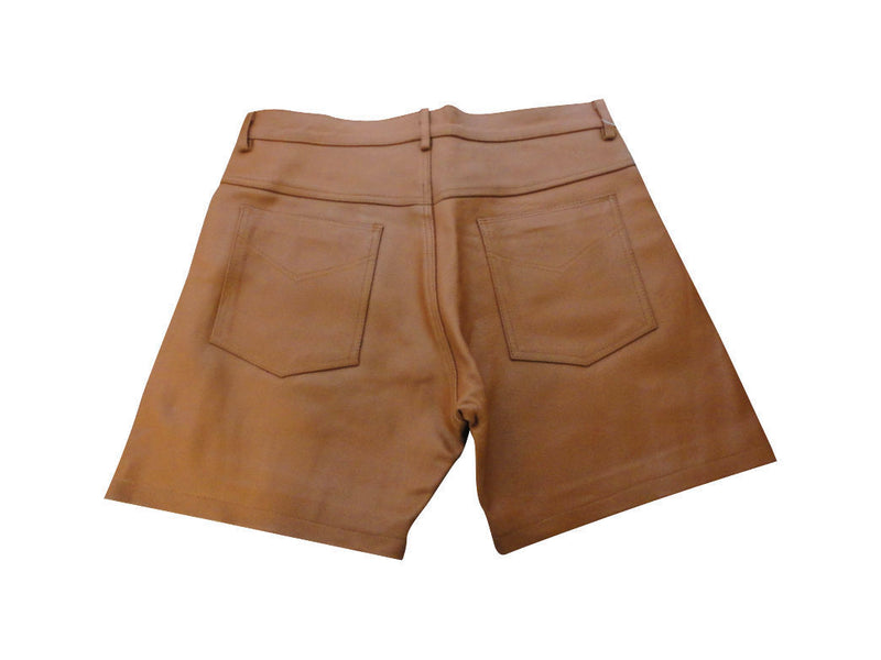 Koza Leathers Men's Real Lambskin Leather Shorts MS015