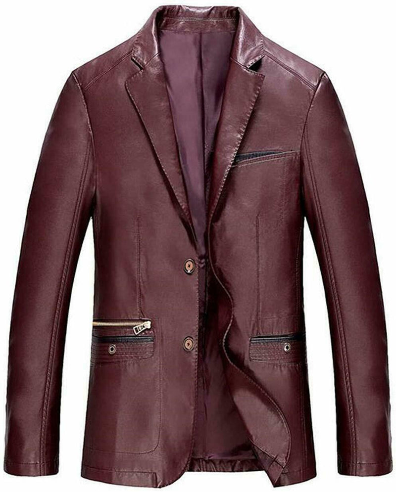 Koza Leathers Men's Real Lambskin Leather Blazer KB171