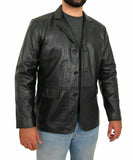 Koza Leathers Men's Real Lambskin Leather Blazer KB172