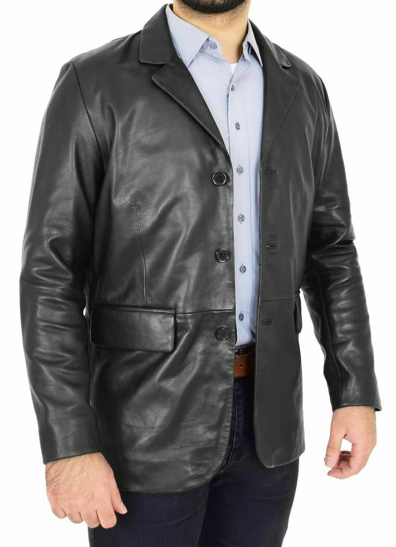 Koza Leathers Men's Real Lambskin Leather Blazer KB173