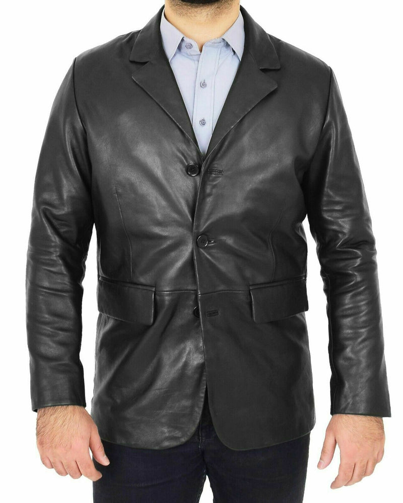 Koza Leathers Men's Real Lambskin Leather Blazer KB173