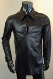 Men's Genuine Lambskin Leather Shirt Jacket MSH019