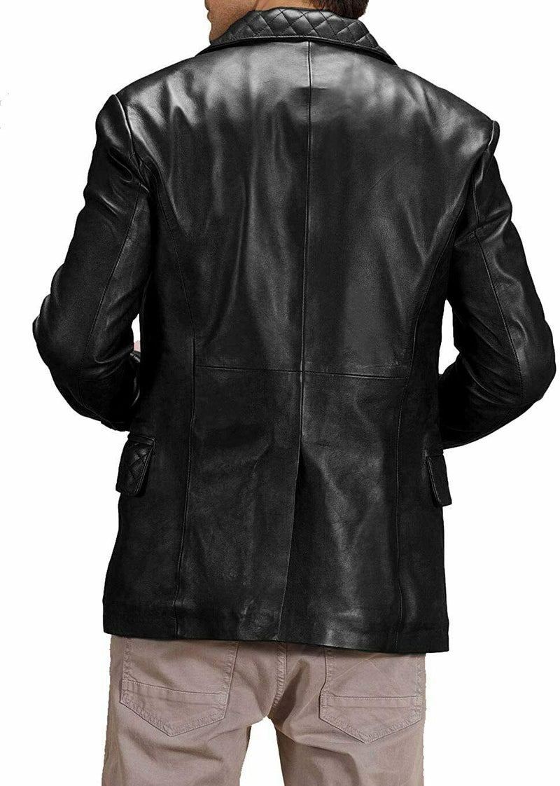 Koza Leathers Men's Real Lambskin Leather Blazer KB176