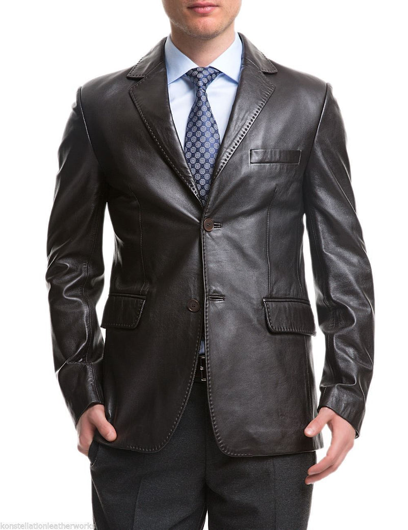 Koza Leathers Men's Real Lambskin Leather Blazer KB177