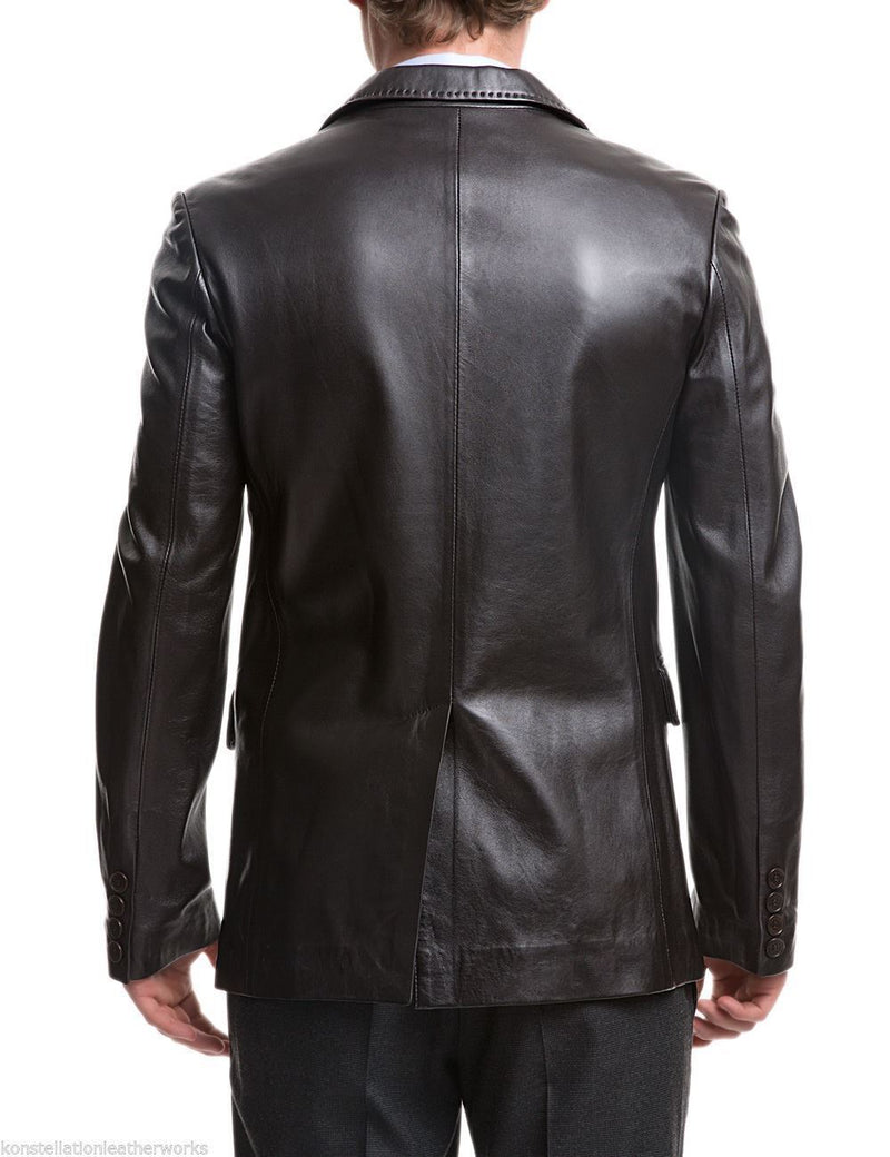 Koza Leathers Men's Real Lambskin Leather Blazer KB177