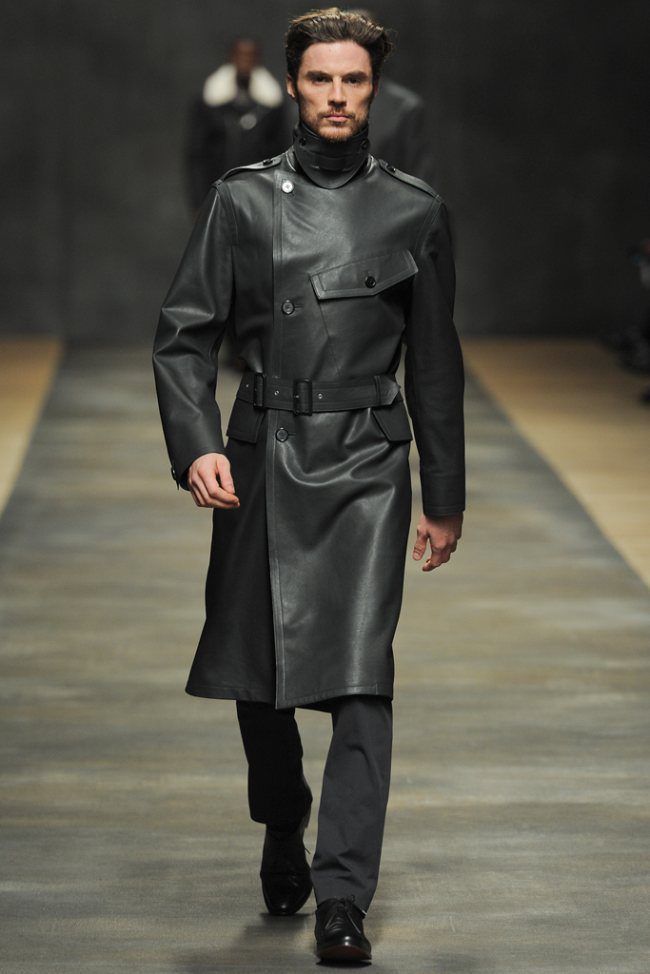 Koza Leathers Men's Genuine Lambskin Trench Coat Real
