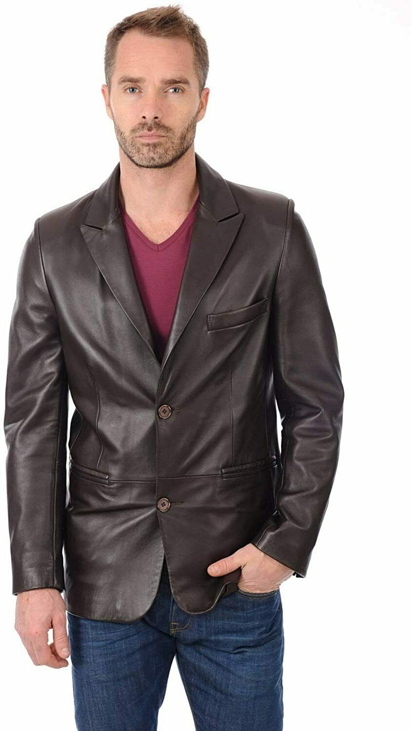 Koza Leathers Men's Real Lambskin Leather Blazer KB179