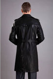 Koza Leathers Men's Genuine Lambskin Trench Coat Real Leather Jacket TM010