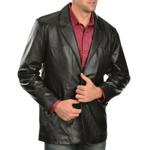 Koza Leathers Men's Real Lambskin Leather Blazer KB160