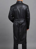 Koza Leathers Men's Genuine Lambskin Trench Coat Real Leather Jacket TM012