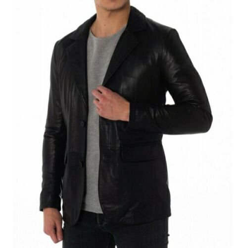 Koza Leathers Men's Real Lambskin Leather Blazer KB166