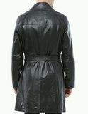 Koza Leathers Men's Genuine Lambskin Trench Coat Real Leather Jacket TM016