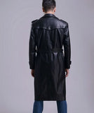 Koza Leathers Men's Genuine Lambskin Trench Coat Real Leather Jacket TM024