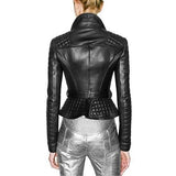 Biker / Motorcycle Jacket - Women Real Lambskin Leather Biker Jacket KW093 - Koza Leathers