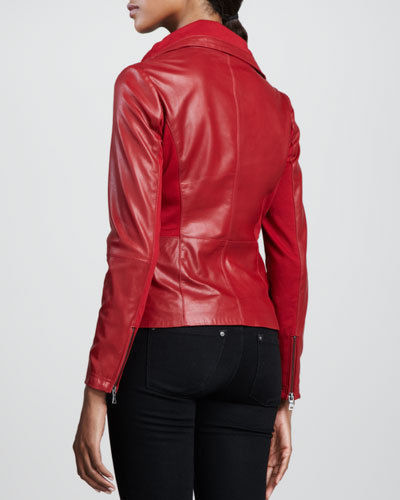 Biker / Motorcycle Jacket - Women Real Lambskin Leather Biker Jacket KW095 - Koza Leathers