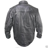 Men's Genuine Lambskin Leather Shirt Jacket MSH002