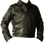Men's Genuine Lambskin Leather Shirt Jacket MSH003