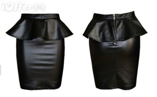 Knee Length Skirt - Women Real Lambskin Leather Mini Skirt WS007 - Koza Leathers