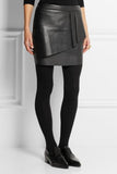 Women Real Lambskin Leather Mini Skirt WS009