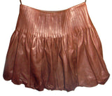 Women Real Lambskin Leather Mini Skirt WS019