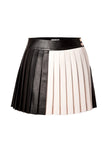 Women Real Lambskin Leather Mini Skirt WS022