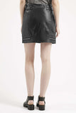 Knee Length Skirt - Women Real Lambskin Leather Mini Skirt WS028 - Koza Leathers