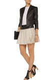 Knee Length Skirt - Women Real Lambskin Leather Mini Skirt WS029 - Koza Leathers