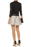 Knee Length Skirt - Women Real Lambskin Leather Mini Skirt WS029 - Koza Leathers