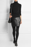 Knee Length Skirt - Women Real Lambskin Leather Mini Skirt WS034 - Koza Leathers